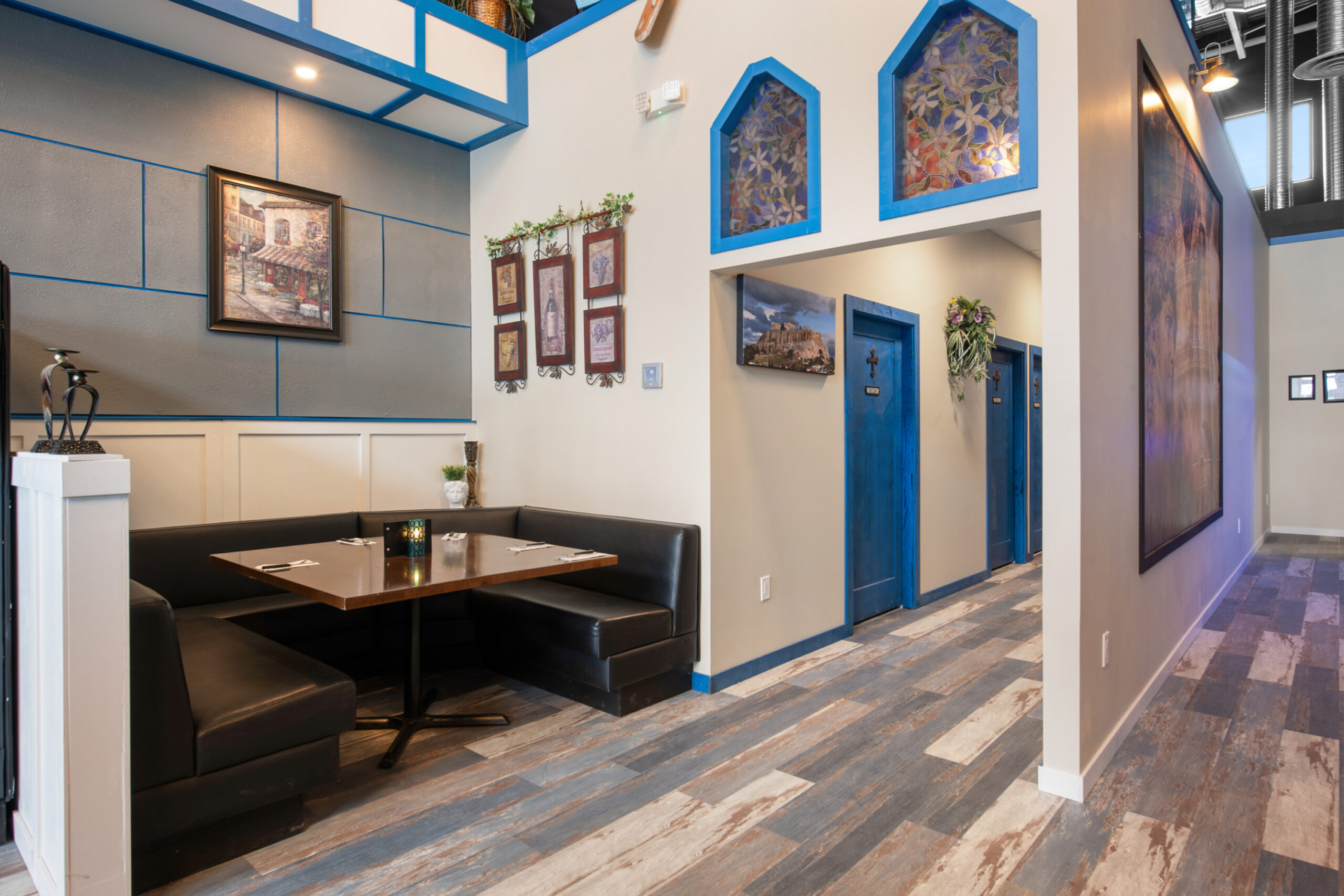 View of the dining area